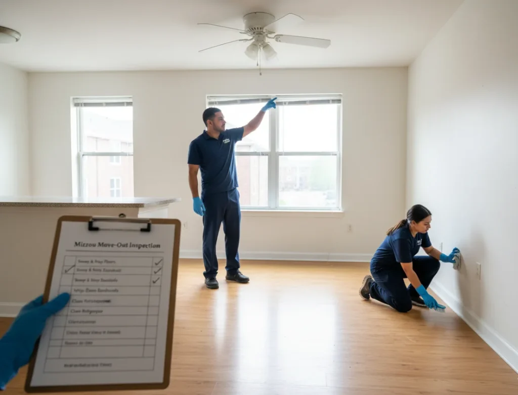 Move-out cleaning service near University of Missouri campus Columbia MO