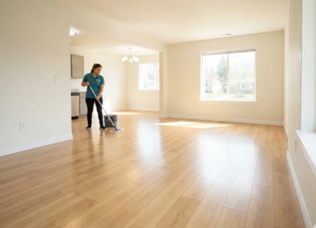 Move-out turnover cleaning of a vacant apartment unit